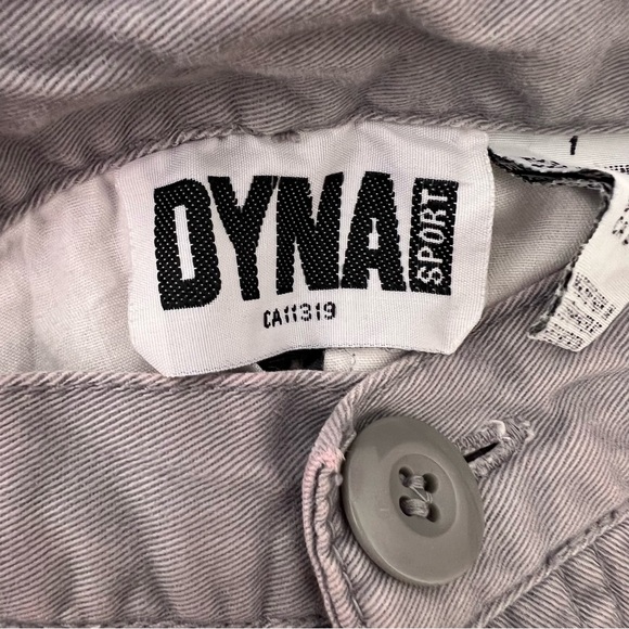 Dyna sport shorts cargos grey gray buttons buckles pockets vintage deadstock y2k - Picture 10 of 11
